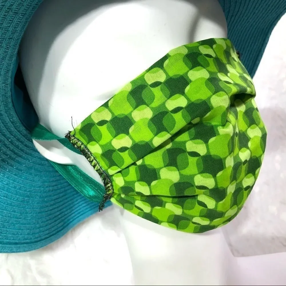 Green science face mask PPE protection cover shape